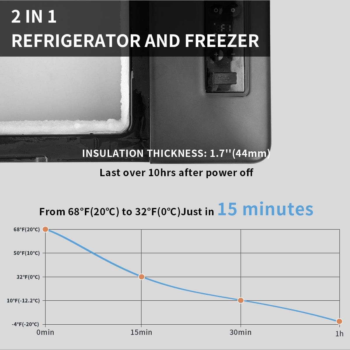 alpicool c15 portable freezer12 volt car refrigerator 16 quart 15 liter fast cooling 12v car fridge 4a68a car cooler 122