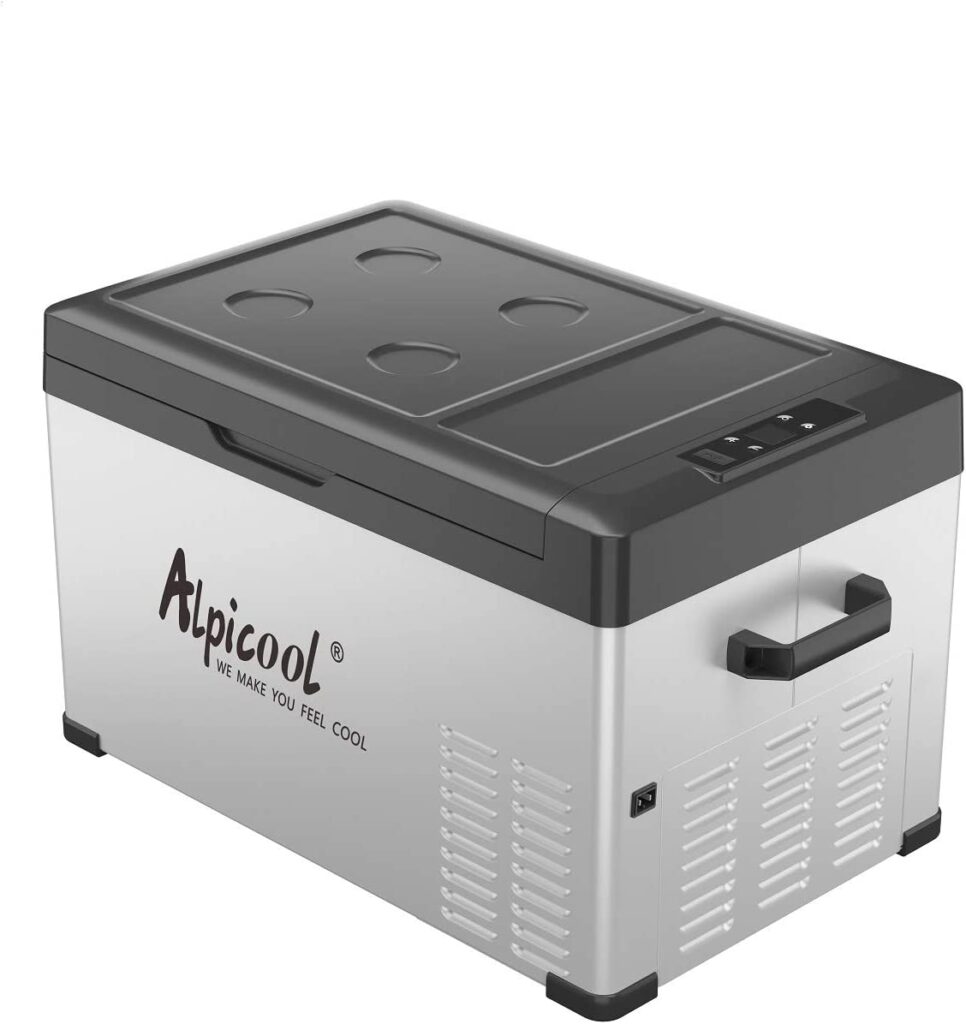 Alpicool C30 Portable Car Freezer, 12 Volt Refrigerator, 32 Quart(30 Liter) Fast Cooling 12V Car Fridge, Car Cooler for RV, Truck, Camping, Outdoor -12/24V DC and 100-240V AC (Black and Silver)